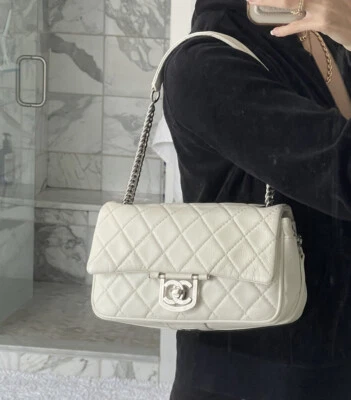White Chanel Icons Secret Label Flap Bag - Image 1 of 4
