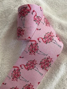 Flamingo 75mm Grosgrain Ribbon 1 Metre Length Hair Bows Crafts Scrapbooking - Picture 1 of 1
