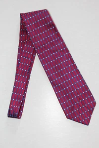 Joseph A. Bank Signature Collection Red and Blue Geometric Square Silk Tie - Picture 1 of 3
