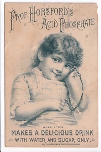 Antique Victorian Trade Card PROFESSOR HORSFORD'S ACID PHOSPHATE - Picture 1 of 2