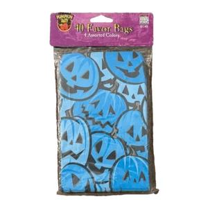 Bolsas Favor Fiesta Halloween Jack O Linterna Calabaza Paquete de 40 Papel Nuevo de Lote Antiguo 4 Colores - Imagen 1 de 5