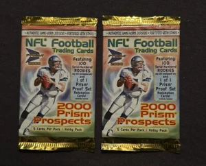 2000 Pacific Prism Prospects NFL Football Trading Cards sigillate hobby (2) confezioni - Foto 1 di 2
