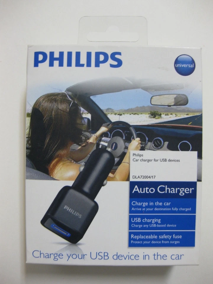 Carregador automático PHILIPS DLA72004/17 carregamento USB LACRADO DE FÁBRICA - Imagem 1 de 1
