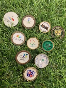 Lotto lavoro marcatori palline da golf vintage X10 - varie mazze - misti 10 - Foto 1 di 5