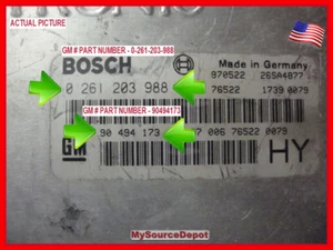 1997,CATERA,ENGINE CONTROL MODULE, ECM,0261203988,90494173 - Picture 1 of 4