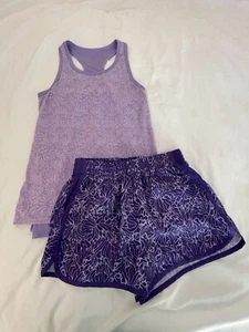 Champion C9 Girl’s Athletic Outfit Tank Top Shorts Purple Size L Large 10-12 - Picture 1 of 14