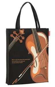 Lesson Tote Bag - Violin Viola Cello black strings music library bag book bag - Bild 1 von 5