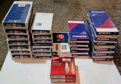 200+ NOS AC Delco Spark Plug Lot Platinum R44XLS6 R43LTS R42LTSM R45TS8 R45XLS  - Image 1 of 4