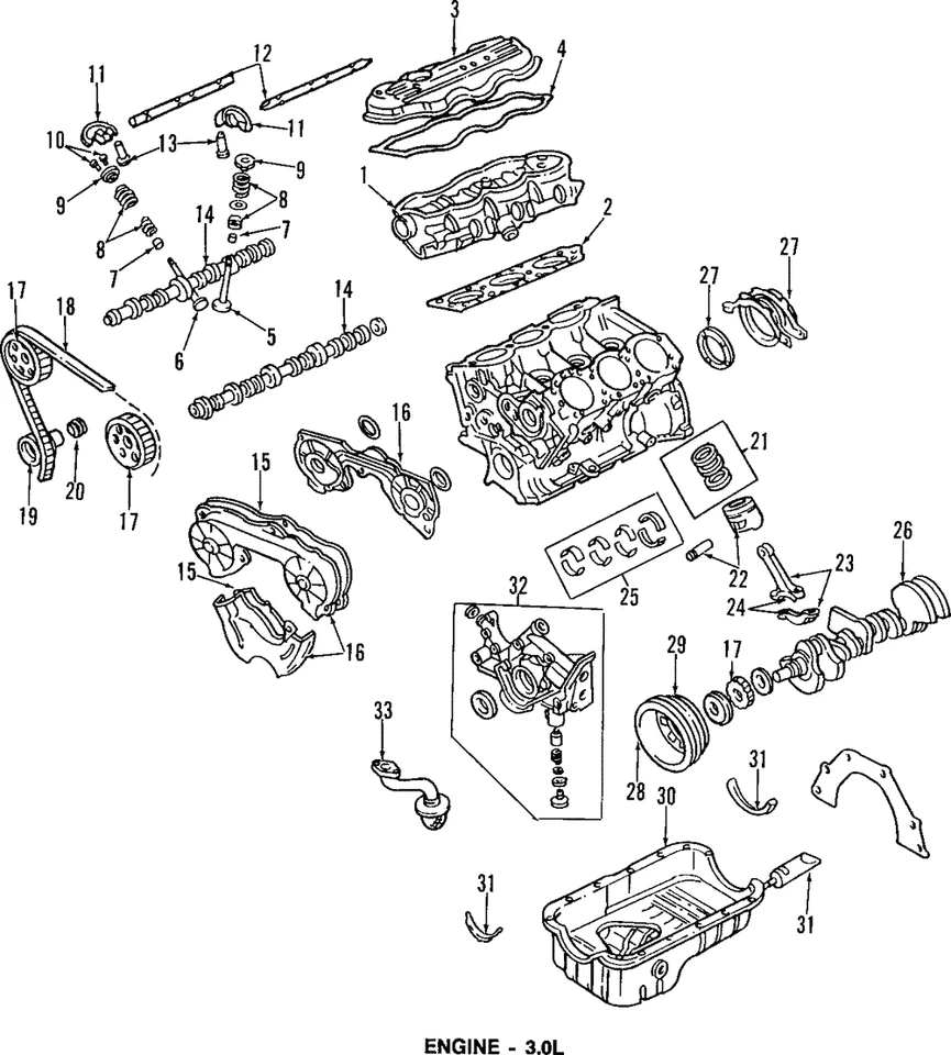 Genuine Ford Oil Pan Seal F4XY-6722-B - Image 1 of 1