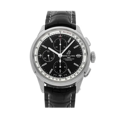 Breitling Premier Chronograph Black Strap Watch A13315351B1P2 - Image 1 of 4