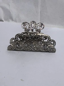 "Pinza de pelo de metal con estrás diseño de corazón 3,25""" - Imagen 1 de 4