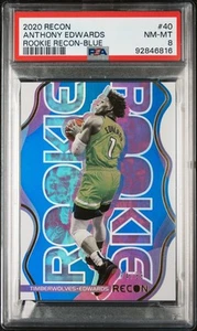 2020-21 Anthony Edwards Panini Recon Blue /99 #40 PSA 8 Rookie RC Timberwolves - Picture 1 of 4