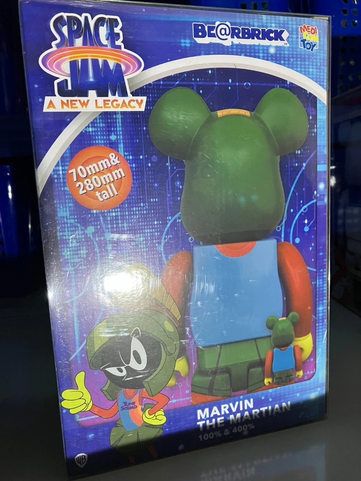 MEDICOM TOY Be@rbrick Bearbrick Space jam A New Legacy  Marvin The Martian - Image 1 of 1