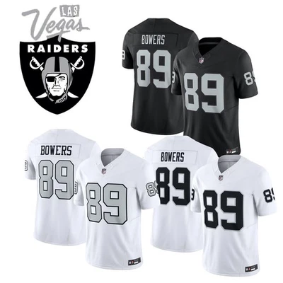 NWT Men's Raiders #89 Brock Bowers All Stitched Game Player Jersey