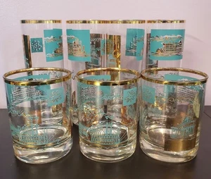 MCM 1968 Libbey Southern Comfort Riverboat Highball & Lowball Whisky Gläser - Bild 1 von 5