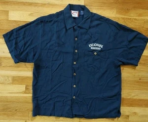 Vintage Cadre Athletic Apparel Uconn Huskies Herren Größe M Knopfleiste Hemd Navy - Bild 1 von 8