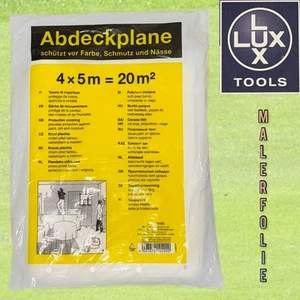 20qmAbdeckfolie Schutzfolie Malerfolie Abdeckplane Allzweck Vielzweckfolie 4x5m - Bild 1 von 1