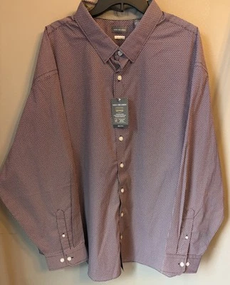 Van Heusen Big & Tall Geometric Pattern Button Down Dress Shirt, Men’s Size 3XLB - Image 1 of 4