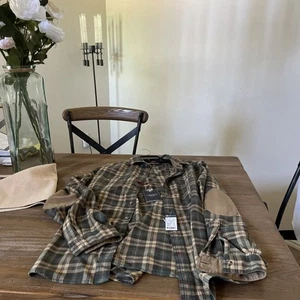Camisa a cuadros manga larga 100 % algodón Cremieux para hombre talla L nueva con etiquetas - Imagen 1 de 12