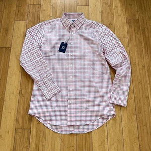 FootJoy Shirt Mens Medium Pink White Long Sleeve Button Up Work Casual Adult NWT - Picture 1 of 13