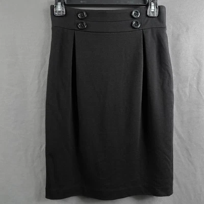 Cynthia Steffe Womens Skirt 2 Black Ponte Knit Secretary Minimalist Capsule - Image 1 of 4