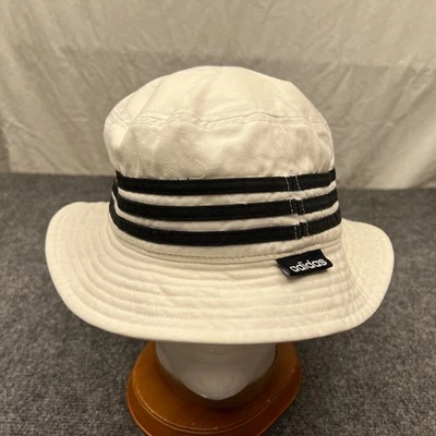 Adidas Originales 3 Negro Rayas Sombrero Cubo Adulto OSFA Blanco Informal Foto 1 de 4
