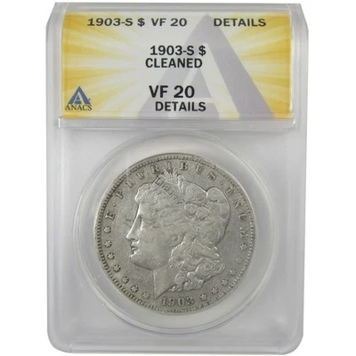 1903 S Morgan Dollar VF 20 Details ANACS Silver $1 Coin SKU:I21719 - Image 1 of 4