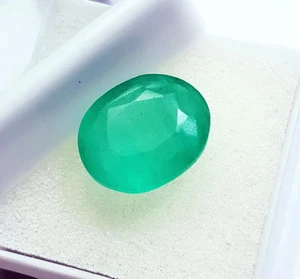 Smeraldo Naturale 6,20 Ct Pietra Preziosa Sciolta Forma Ovale Certificata - Foto 1 di 6