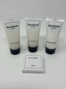 4er Set Balmain Paris Reisegröße Toilettenartikel, Shampoo, Seife Duschgel 1,2 flüssige Unzen - Bild 1 von 6