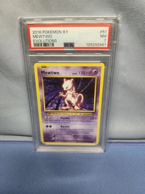 GRADED PSA 7 2016 Pokemon XY Mewtwo Evolutions #51 - Image 1 of 2
