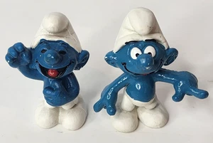 Die Schlümpfe 20079 Lustiger Schlumpf Jokey Lachender Schlumpf Schleich 1974 Vintage Peyo 2" - Bild 1 von 7