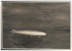 ZZ-3237/ Zeppelin auf dem Fildern bei Köngen  Foto Luftbild 17,5 x 12 cm ca.1935 - Bild 1 von 2