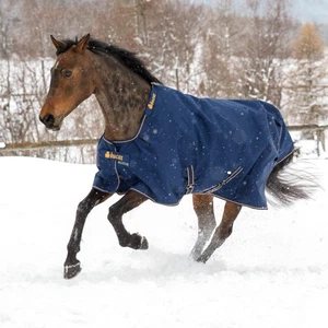 Bucas 145 Navy/Gold Outdoordecke 300g Irish Turnout Weidedecke - Bild 1 von 2