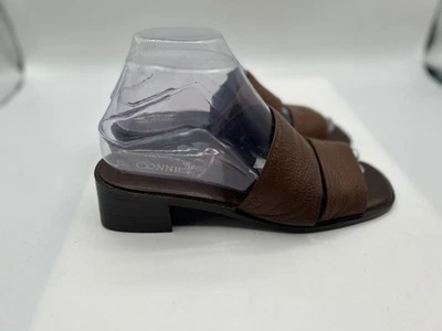 Zapatillas sin cordones Connie para mujer talla 7,5 con correas de cuero marrón cómodas Foto 1 de 4