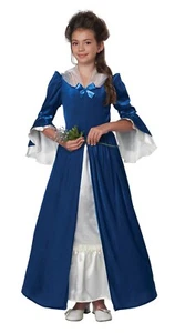 Martha Washington Colonial Historical Girl Child Costume  - Picture 1 of 4