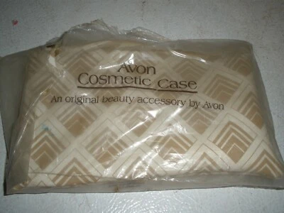 NUEVO Estuche Cosmético Avon Vintage 8" x 5" Dorado y Blanco (P10) Foto 1 de 3