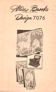 Juego de sillas de ganchillo de filete de ciervo patrón 7076 de Alice Brooks - Imagen 1 de 1