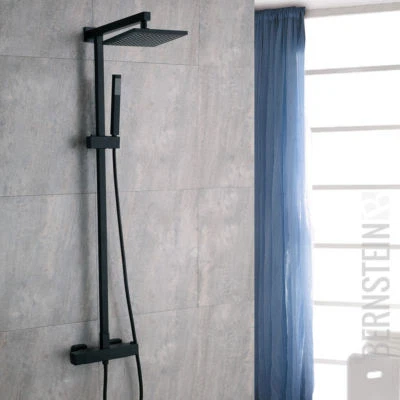 Sistema doccia design colonna doccia SEDAL termostato 8921B nero soffione doccia quadrato - Immagine 1 di 4