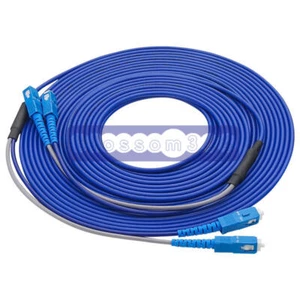 150M Armored Cable SC to SC SM 9/125 Duplex Fiber Patch Cord - Afbeelding 1 van 1
