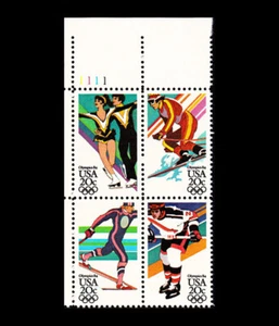 USA 1984 WINTER OLYMPICS SARAJEVO #2067-2070 PLATE BLOCK MNH TL - Picture 1 of 1