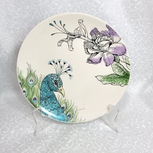 Edie Rose Home Pfau Blume Kollektion Porzellan Salatteller 9 1/8" - Bild 1 von 5