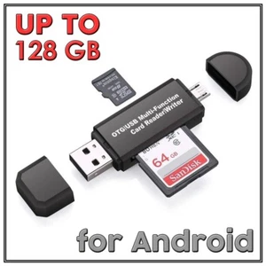 SD Card Reader Micro USB OTG to USB 2.0 Adapter TF Micro for Mobile Phone PC - Picture 1 of 10