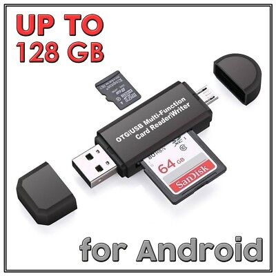 Micro USB OTG To USB 2.0 Adapter SD/Micro SD Card Reader For Smartphones/PC • 4.89$