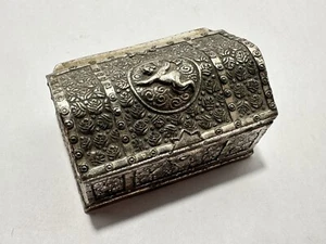 Vintage Yamatogumi Silver Plated Hinged Trinket Box Cherub - Picture 1 of 14