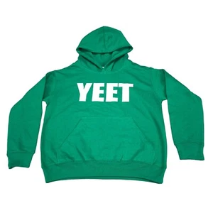 Live and Tell Yeet Hoodie Boys Medium Green Cotton Long Sleeve Hooded Outdoor - Picture 1 of 15