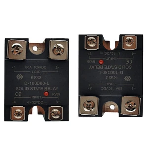 2 pezzi KS33 D-100D80-L Modulo a stato solido 4-32VDC 100VDC 8A - Foto 1 di 1