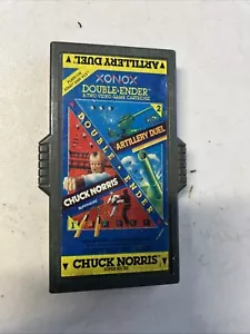 VINTAGE 1983 XONOX DOUBLE ENDER VIDEO GAME CHUCK NORRIS & ARTILLERY DUEL - Picture 1 of 2