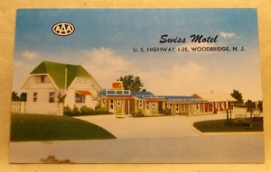 SWISS MOTEL WOODBRIDGE, NEW JERSEY Vintage Postcard by M W M - Picture 1 of 2