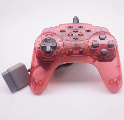 Controlador Gamepad ASCII Pad Turbo Rojo Transparente para Sony Playstation PS1 Foto 1 de 4