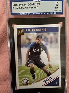 Kylian Mbappe 2018 Panini Donruss Base #132 ISA 9 Mint - Picture 1 of 2